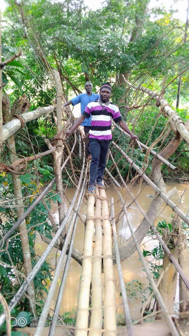 Hanging bridge in Ngung